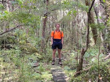 Predator Free Apprentice Jack in bush